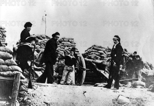 Commune de Paris. Barricade