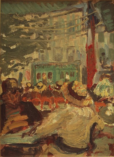 Dufy, La Terrasse de café à Martigues (ou La Foire)