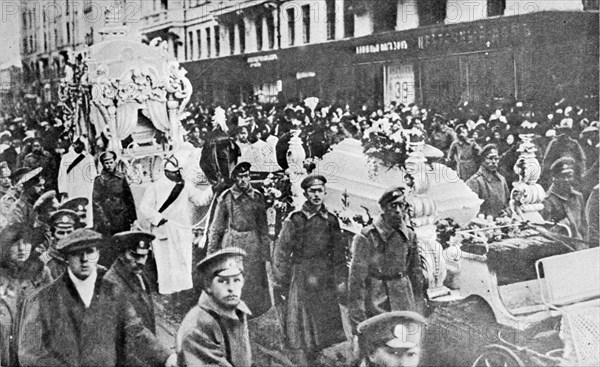 Funeral for Latvian officers in Riga