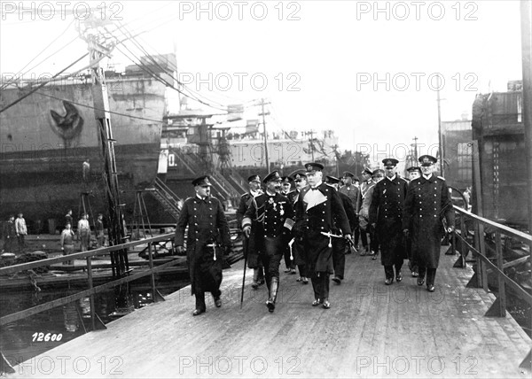 L'empereur Guillaume II à la base navale de Kiel