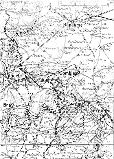 Map of the Battle of the Somme