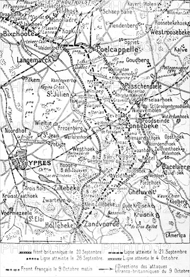 Map of the Frist Battle of 'Ypres