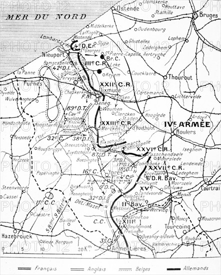 Carte de la Bataille des Flandres
