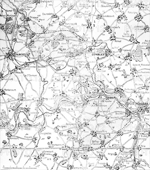 Map of the Battle of the Somme