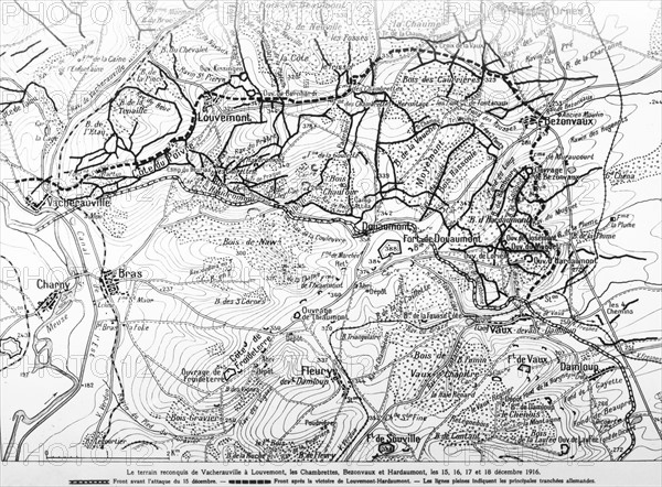 Carte de la bataille de Verdun