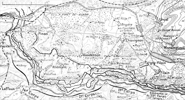 Carte de la bataille de la Malaison