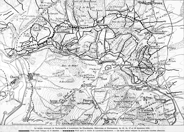 Carte de la bataille de Verdun