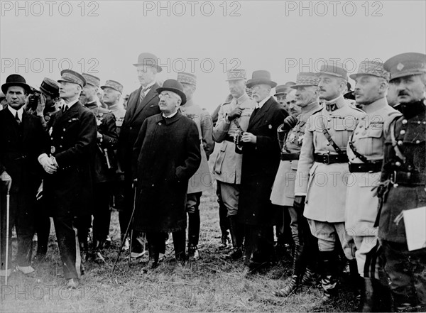 André Maginot, Tomas Masaryk, Maurice Barrès and Marshal Foch