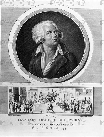 Duplessis-Bertaux, Danton tried on April 6, 1794