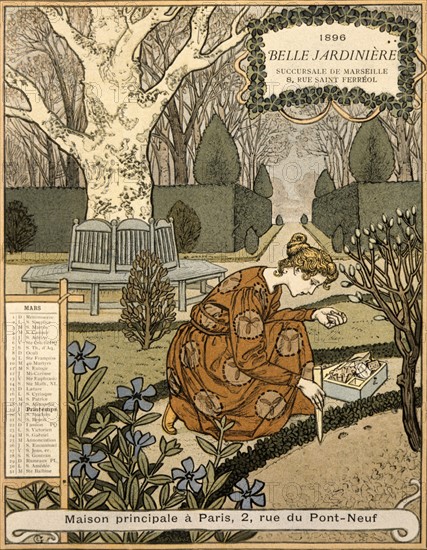 Grasset, Calendar of the year 1896