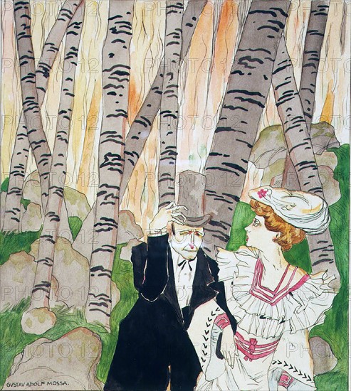 Mossa, Couple fleeing into the forest