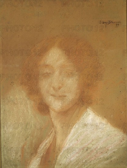 Lévy-Dhurmer, Woman with the smile of Mona Lisa