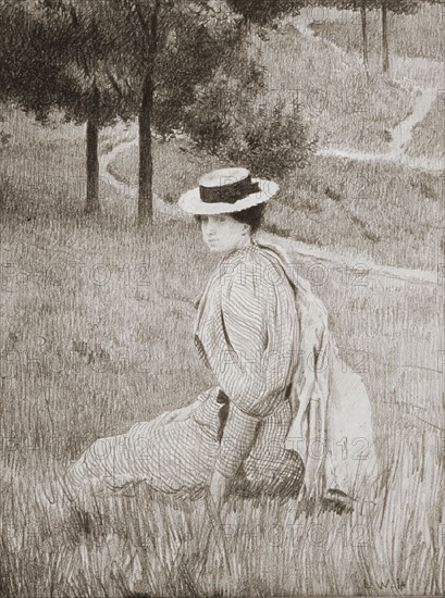 Hawkins, Woman with hat