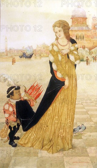 Mossa, The Doge's wife with a dwarf