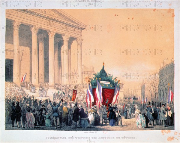 Funeral of the victims of the revolution, March 4, 1848