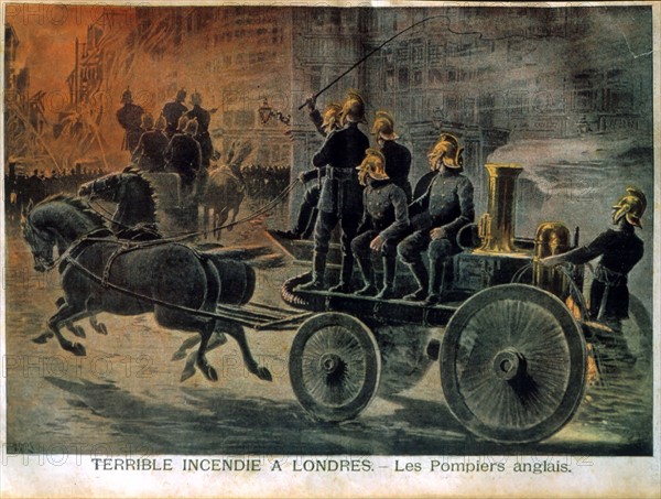 Terrible incendie à Londres, 1897