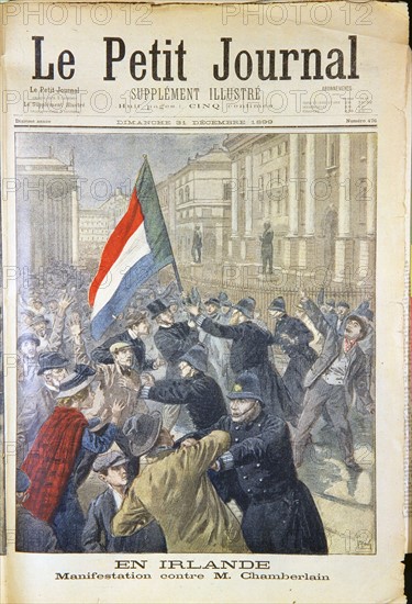 Manifestation contre Joseph Chamberlain, 1899