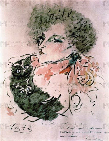 Vertès, Portrait de Colette