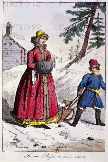 Atkinson, Russian woman in a traditional winter costume