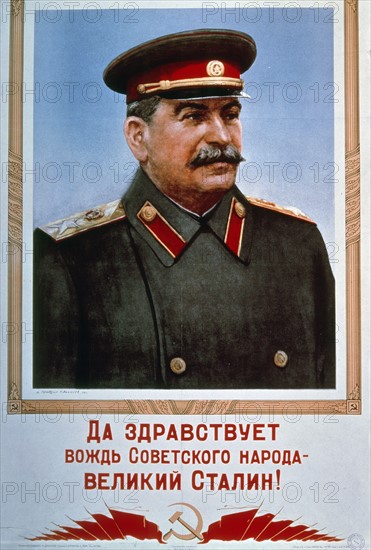 Poster representing Joseph Staline
