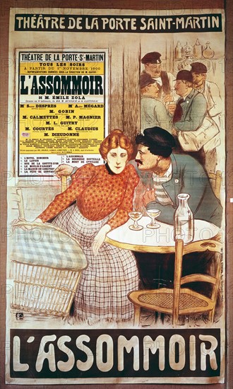 Steinlen, Poster for the play 'L'Assommoir'