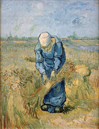 Van Gogh, Paysanne gerbant le blé