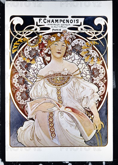 Mucha, Poster for F. Champenois