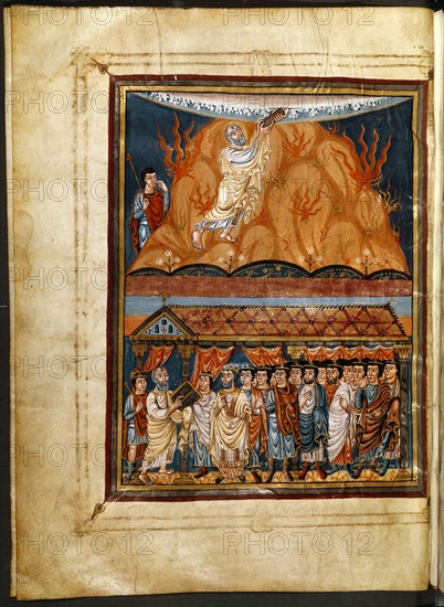 Moses receiving the Tablets of the Law