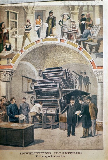 Marinoni's rotating printing press, 1901