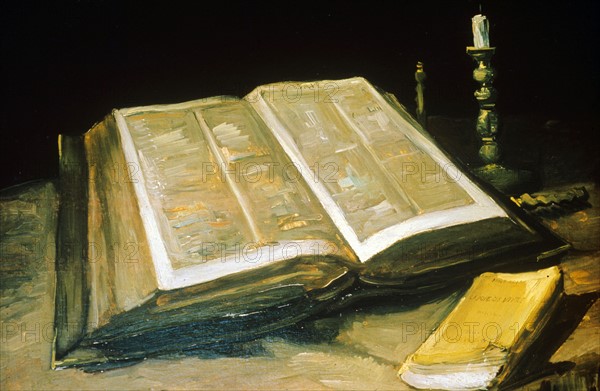 Van Gogh, Nature morte à la Bible ouverte
