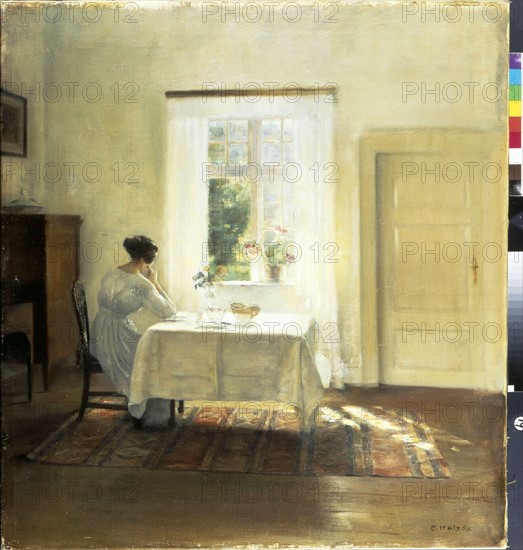 Holsoe, Woman seated at a table by a window