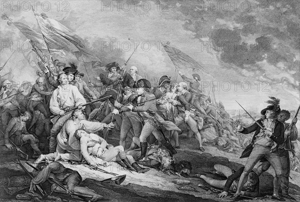 Engraving of 'The Death of General Warren at the Battle of Bunker's Hill, June 17, 1775'