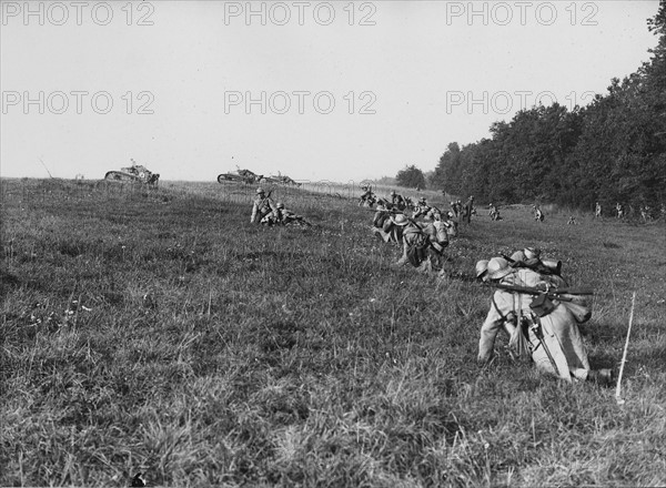 Manoeuvres militaires de soldats français, 1934