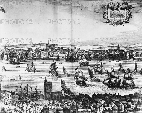 Visscher, View of London at 17th century