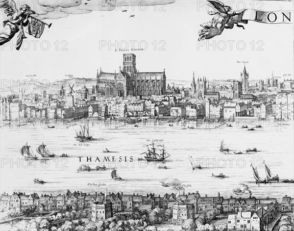 Visscher, Vue de Londres au 17e siècle