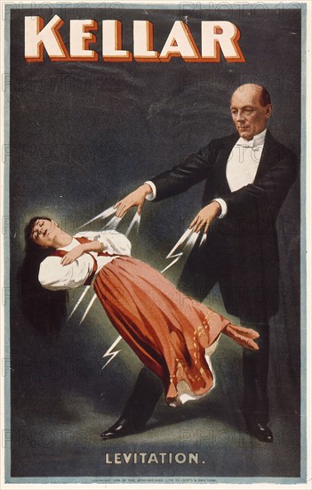 Harry Kellar en pleine séance de magie