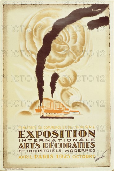 Loupot, Poster for the International Exhibition of Modern Decorative and Industrial Arts