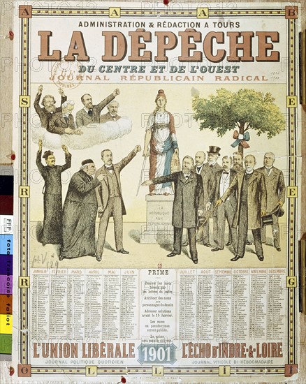 Front page of La Dépêche, 1901