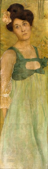 Kirchner, Young lady, green background
