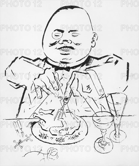 Grosz, portrait of Chiang Kai-shek