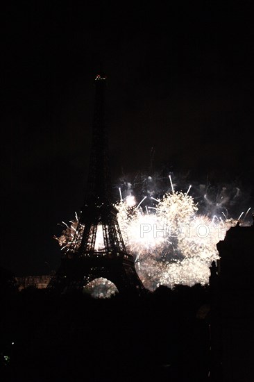 Paris, fireworks displayed on July 14, 2010