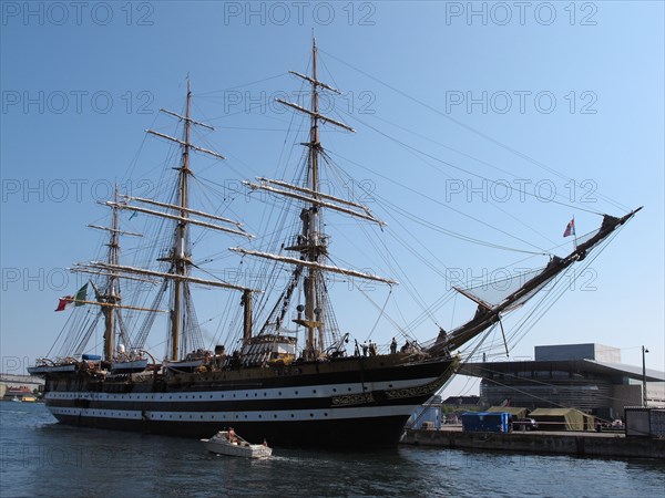 The Italian training ship Amerigo Vespucci