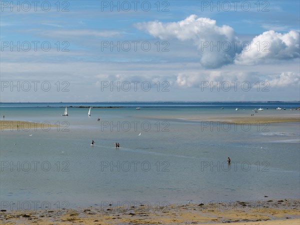 Plage de la baie de Carnac a maree basse