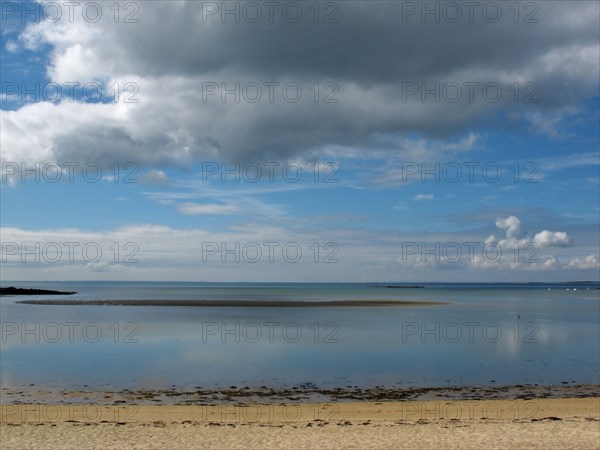 Plage de la baie de Carnac a maree basse