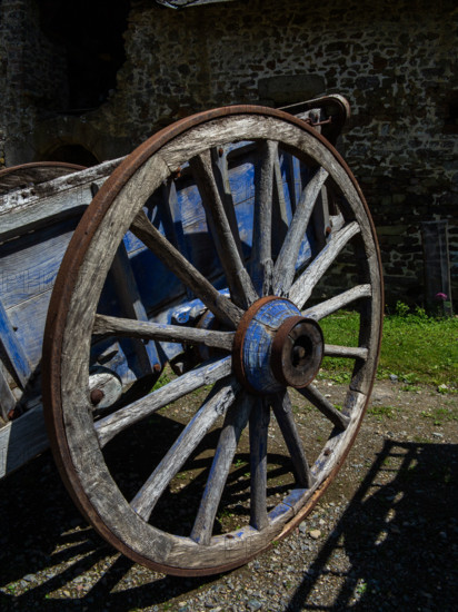 Détail d'une roue de charrette