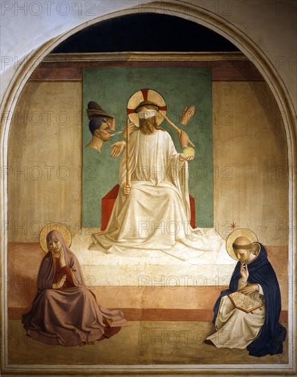 Fra Angelico, Mocking of Christ with the Virgin and Saint Dominic