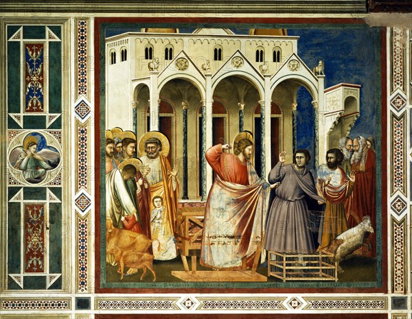 Giotto, Christ expelling the traders from the Temple