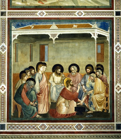 Giotto, Jesus washing the feet of his disciples