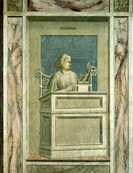 Giotto, The Allegories of Virtues and Vices: Prudence