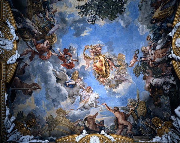 Cortona, Ceiling Fresco with the Medici coat of arms